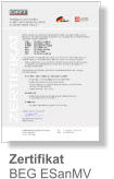 Zertifikat BEG ESanMV